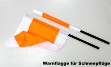 Warnflagge / Warnfahne Schneepflüge 500x500/KU